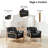 Naber Faux Leather Tufted Accent Arm Chair-1741274315