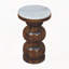 Table d'appoint Bulla avec plateau en bois et marbre