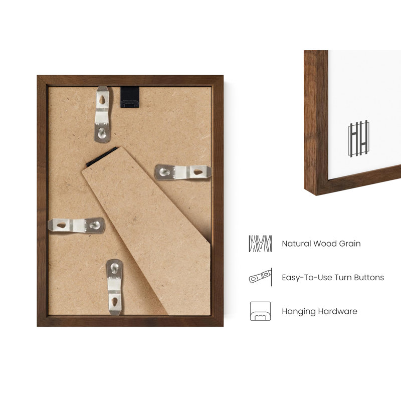 Oak Gallery Wall Frames 10 Pack, Walnut