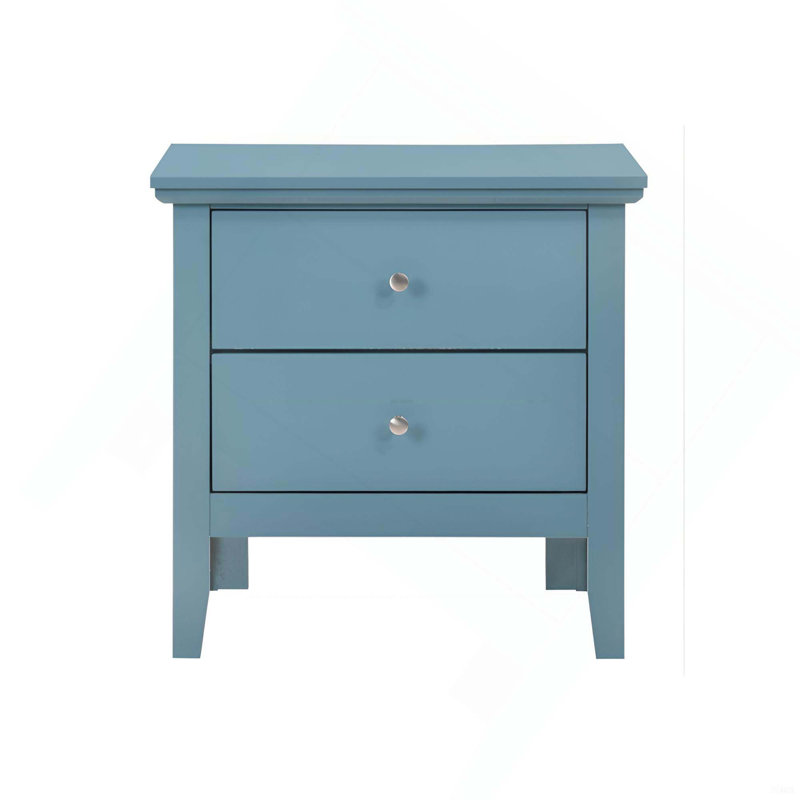 Table de chevet transitionnelle élégante avec 2 tiroirs de rangement pour un accès facile aux articles essentiels et une installation rapide