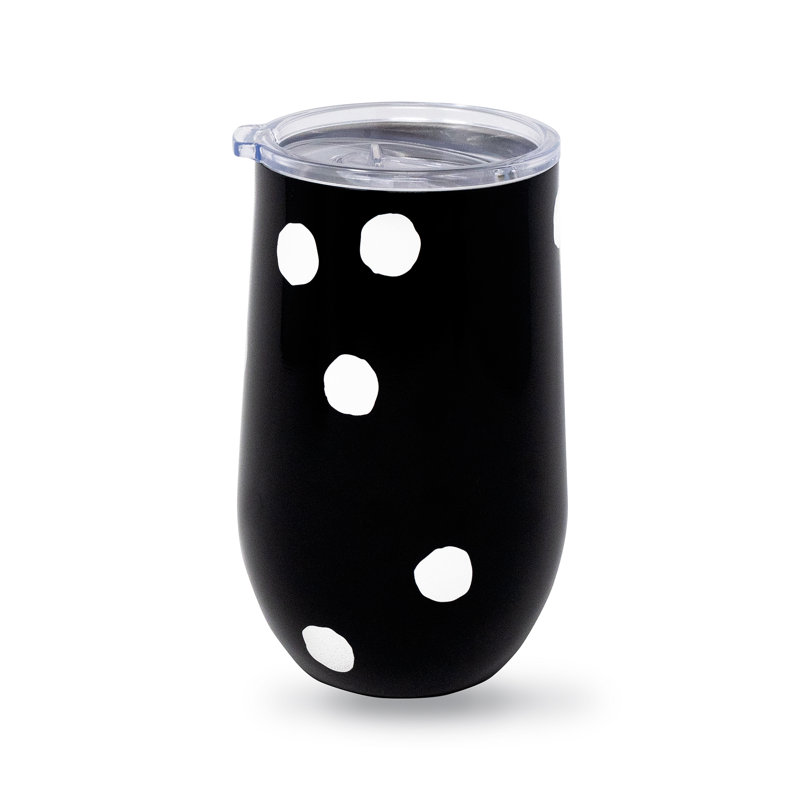 Stainless Steel Wine Tumbler, Enchanted Dot
