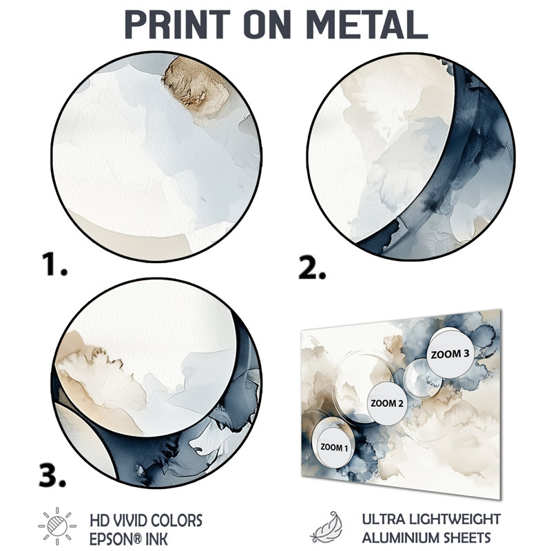 «Supreme Balance Composition of Gray Balance II», impression sur métal abstraite, H 24 po x l 32 po x P 0,84 po