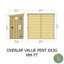 3 ft. W x 6 ft. D Wood Overlap Pent Storage Shed
