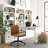 Faux Leather Mid Back Swivel Computer Task Desk Chair-91696632-101109633