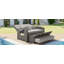 PE Wicker Rattan Double Chaise Lounge with Adjustable Back and Cushions-383620699