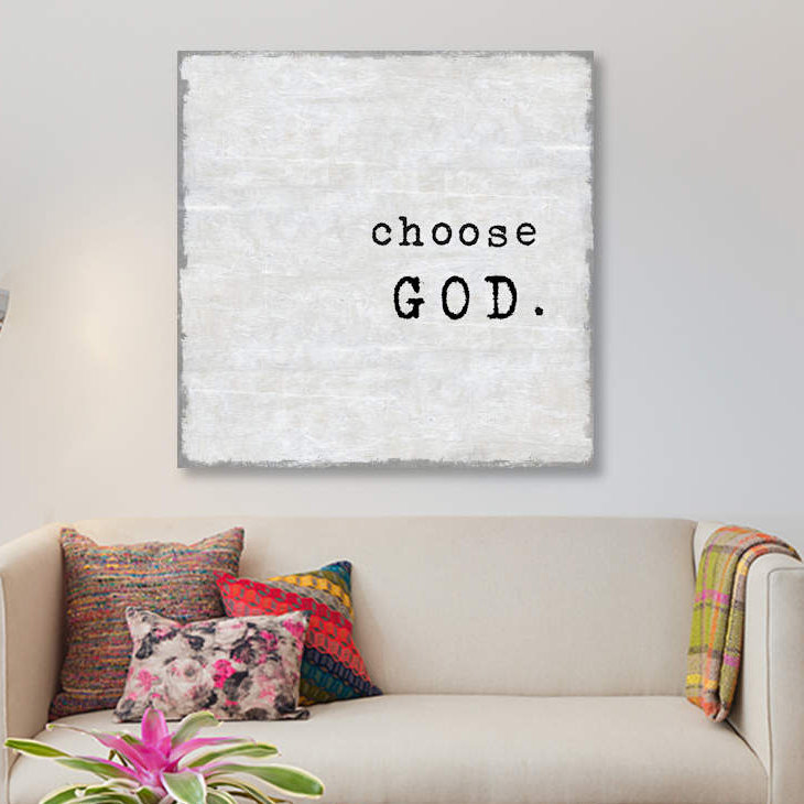 «Select God» par Jamie MacDowell, reproduction d'art textuel sur toile, H 37 po x l 37 po x P 1,5 po, Toile tendue