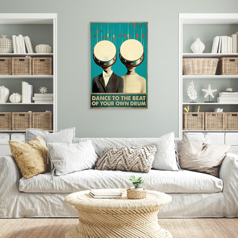 Danse au battement sur toile, H 14 po x l 11 po x P 1,25 po