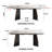 Modern Faux Marble Dining Table Set With 94.5'' Extendable Rectangle Sintered Stone Tabletop With 8 Faux Leather Chairs-1497782056-1497782058