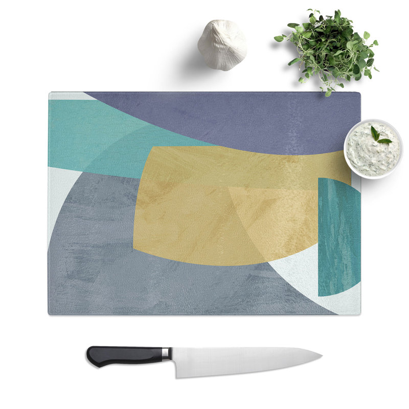 Abstract Forms Chopping Board, 0.4cm H x 28.5cm W x 39cm L
