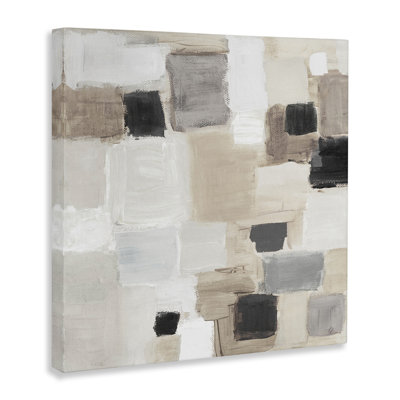 «Neutral Square Patchwork Canvas Wall Art» par Lanie Loreth