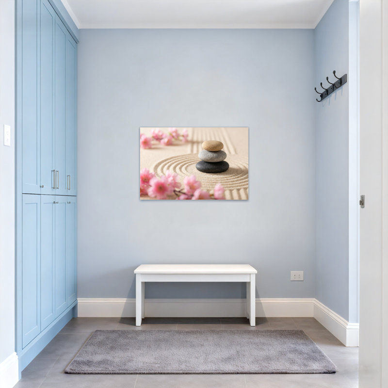 Motif de cerisiers en fleurs Fashion Zen, H 28 po x l 40 po