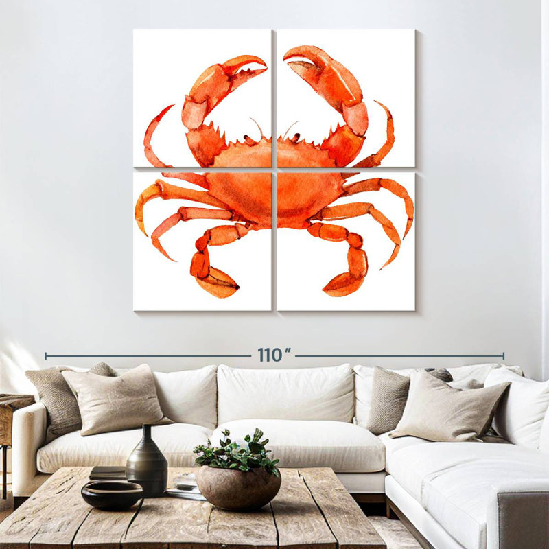 Brampt Pretty Red Crab, 74" H x 74" W
