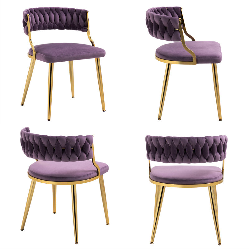 Christal Upholstery Dining Chair, Purple