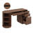 57.9" W Mid-Century Modern Executive Desk-1790109479