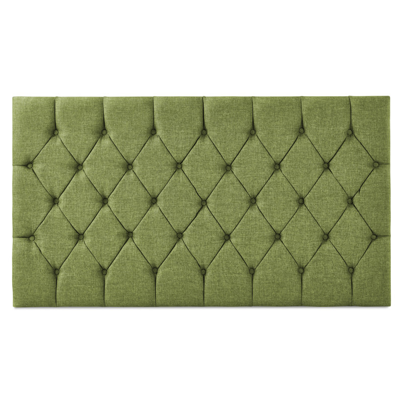 Bretz Upholstered Velvet Headboard, Kingsize (5'), Lime Green