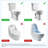 Bidet Attachment for Toilet, Non-Electric Dual Nozzle for Frontal & Rear Wash, Adjustable Water Pressure Control, Fresh Water Bidet Toilet Seat, Self Cleaning Water Sprayer, White
