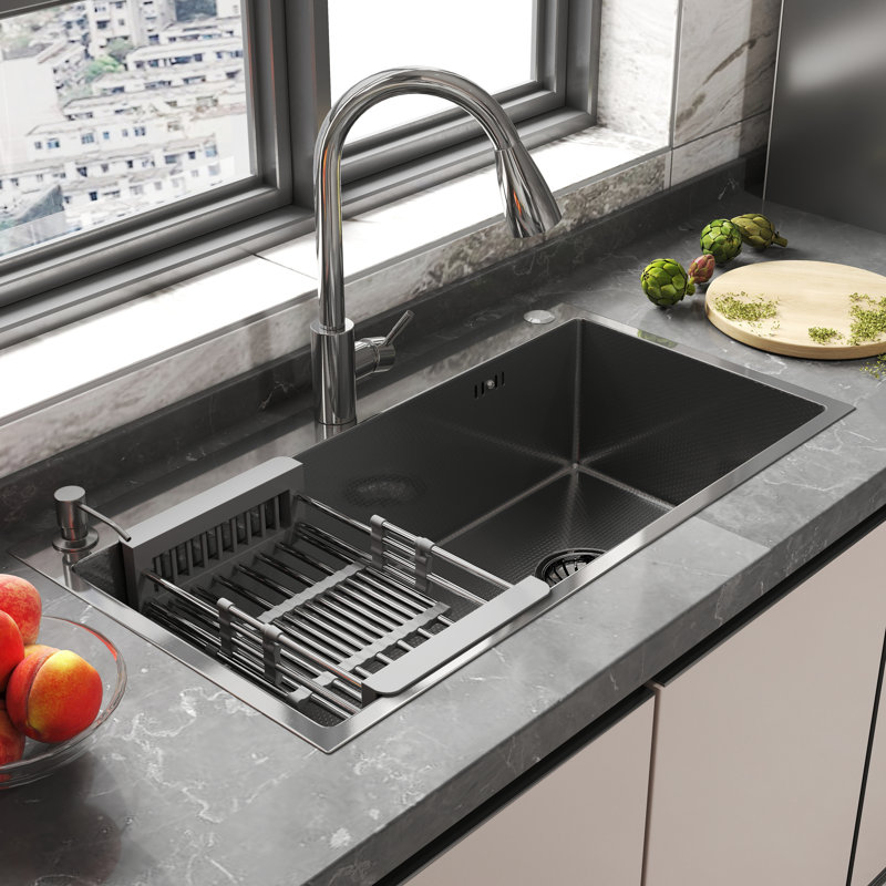 Évier de cuisine à simple cuve 32 po, Silver