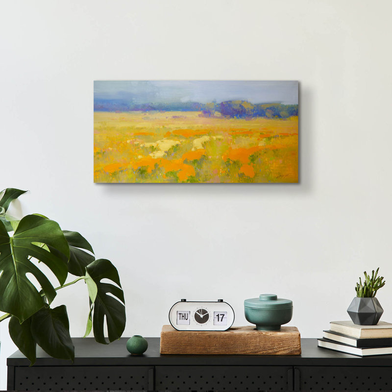 Winston Porter 'Meadow 1' by Vahe Yeremyan Acrylic Glass Wall Art, 24" x 12", 12" H x 24" W 