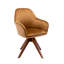 Fauteuil pivotant rembourré en velours-61798416