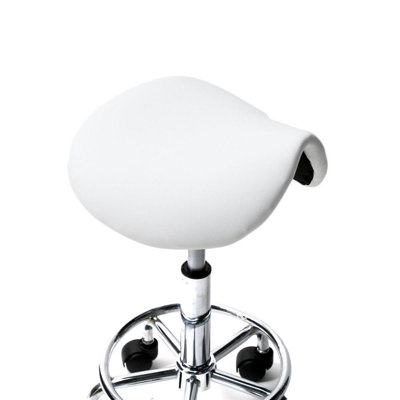 Adjustable Height Ergonomic Lab Stool with Removable Casters/Wheels