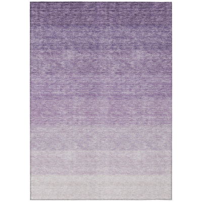 HomeRoots 8' X 10' Purple And Lavender Ombre Washable Indoor Outdoor Area Rug