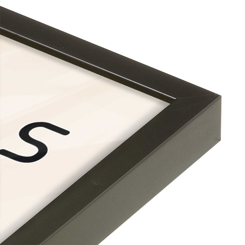 Bauhaus Retro Waves II, H 15 po x l 12 po, Cadre photo noir satiné