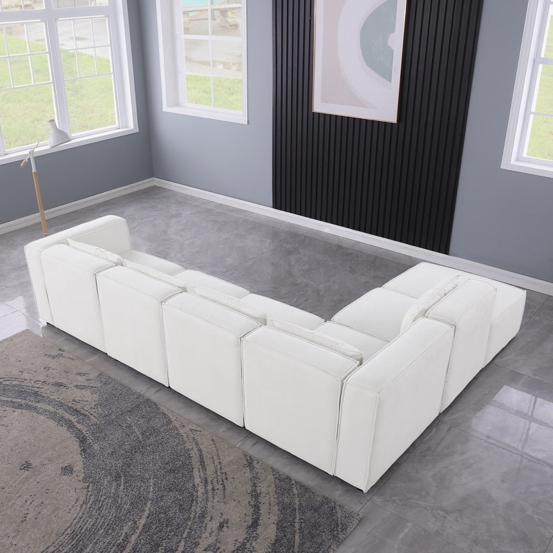 Modular Sofa Chenille Fabric,  Simple And Grand, The Seat And Back Is Very Soft. This Is Also A KNOCK DOWN Sofa