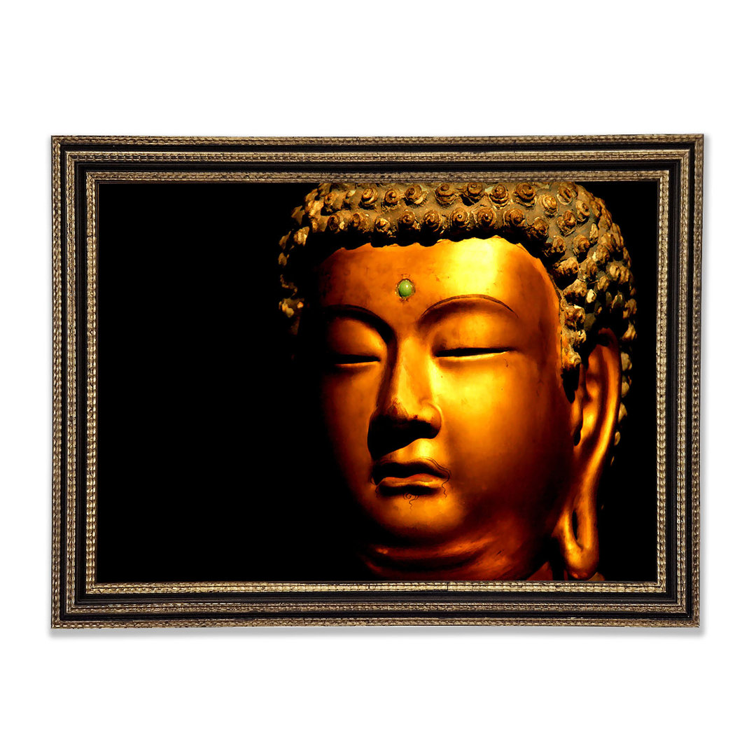 Gold Buddha Gerahmter Druck