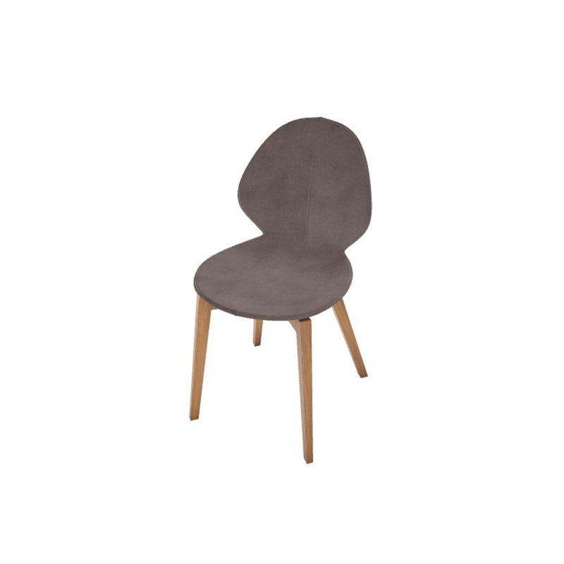 Basil Ergonomic Chair, Regeneratedlth Taupe, Canaletto Walnut