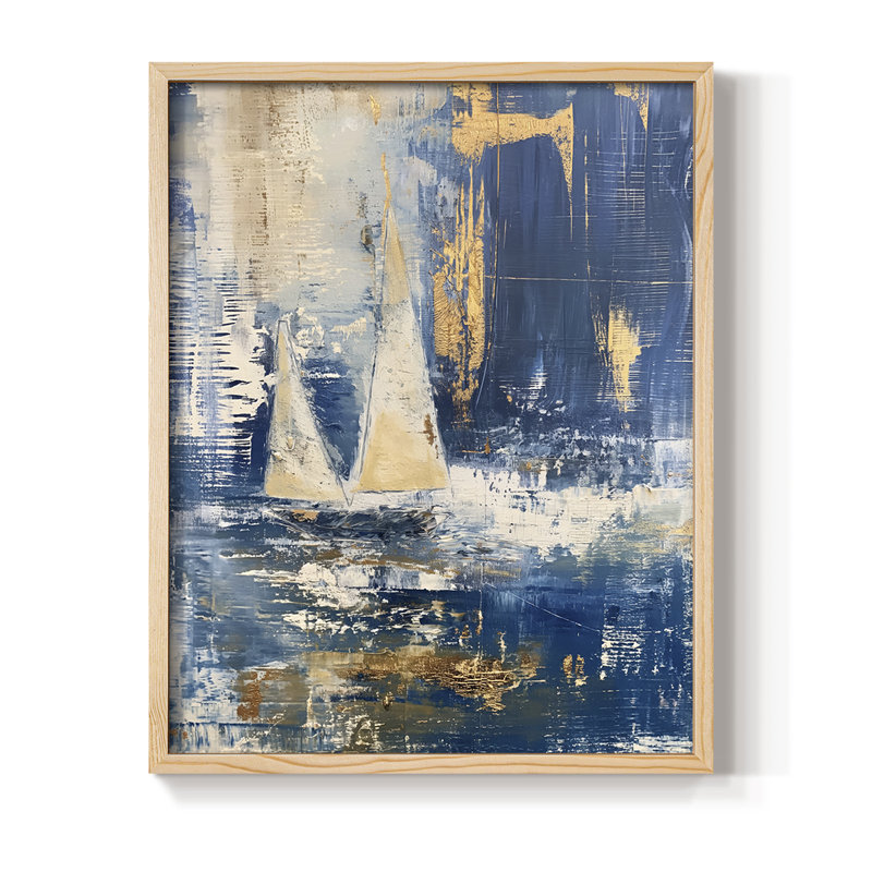 NAUTICAL Series CXCII, reproduction encadrée - bois massif, H 30 po x l 24 po
