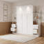 Murphy Bed Wall Bed with Shelves, Drawers and LED Lights-96227677-123407981