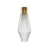 Souffle d' Or White/Gold 18.5" Porcelain Table Vase