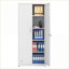 Armoires avec tablettes réglables Portes verrouillables | Acier blanc cassé | Maison / Bureau-292742298
