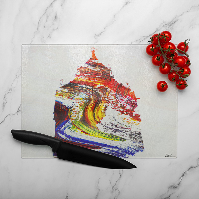 Swirly Ben Glass Chopping Board