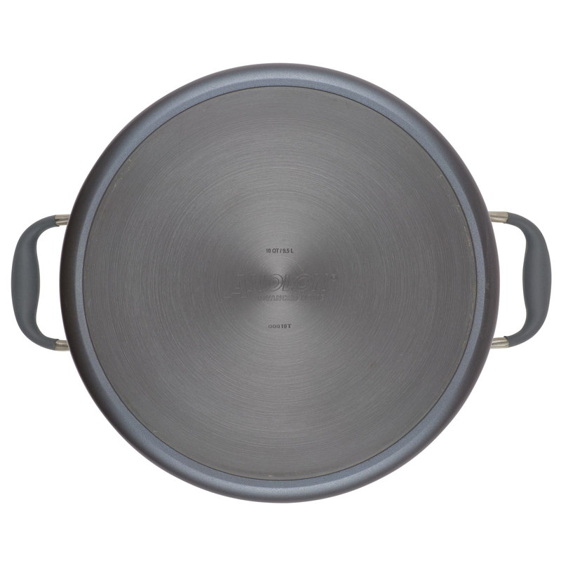 Anolon Advanced Home Hard Anodized Nonstick Stockpot With Lid, 10 Quart, Moonstone