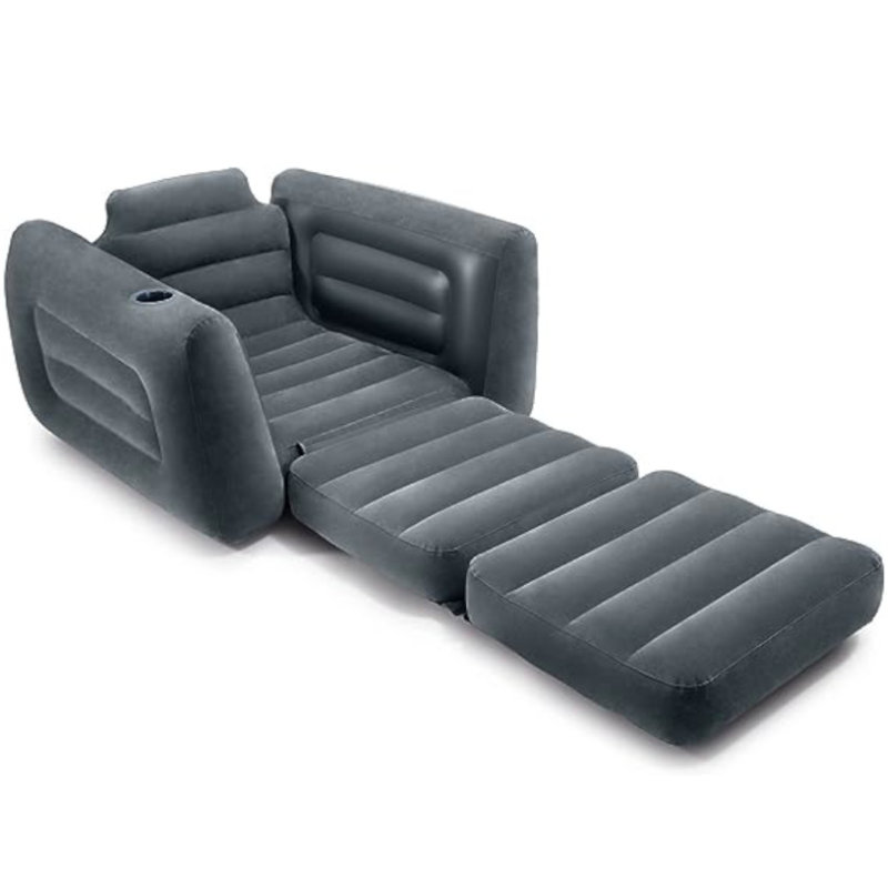 Intex Inflatable Pull Out Sofa Chair Sleeper 26" with Built-in Cupholder