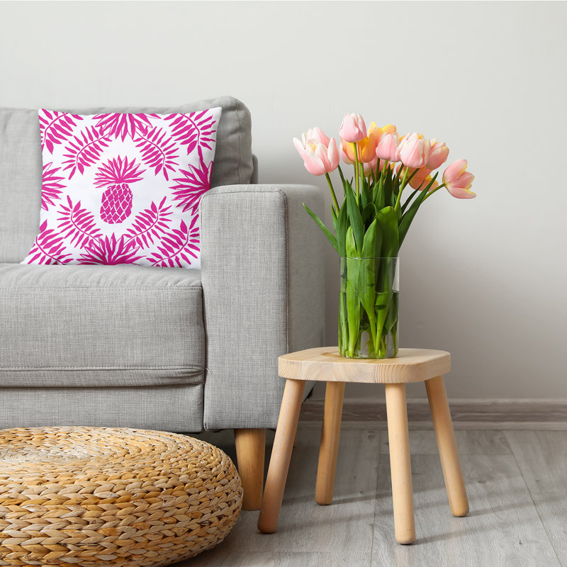 Pineapple Leaves Decorative Throw Pillow, Orchid, 20" x 20"
