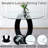 47.2'' Modern Luxury Clear Glass Round Dining Table for 4-6, Modern Kitchen Table with Tempered Glass Top & Stainless Steel Legs, Circle Dining Table for Home, Living Room, Apartment-2049904760-2074553611