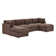Annai 129" Wide Reversible Modular Corner Sectional with Ottoman