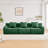 Boneless Sofa,3 Seat High-Quality Teddy Fabric,Anti-Slip Design,No Assembly Curved Armrests Streamlined,32D High Density Sponge For Living Rooms Bedrooms Reading Nook-2061538510-2047302585