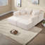 Canapés modulaires Cloud à compression, 6 places, velours côtelé blanc, style moderne pour la maison familiale-1730909596