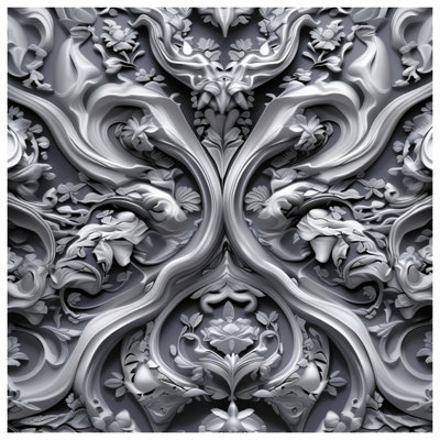 Tapisserie murale Intricate Baroque Floral - décoration murale baroque