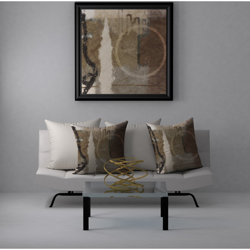 Abstract Reversible Throw Pillow, 24" x 24"