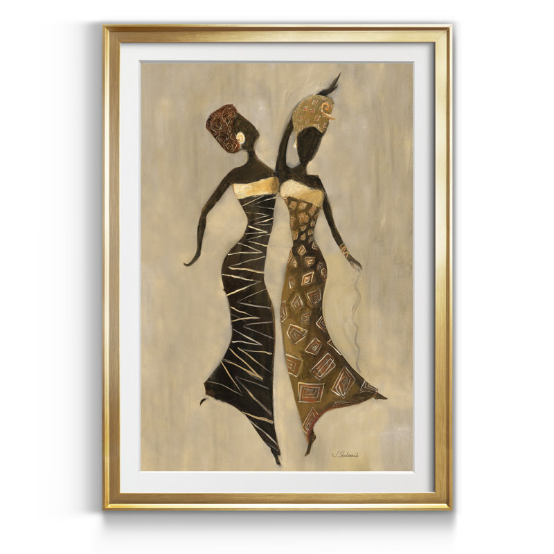 Célébration I - reproduction de photo encadrée sur papier, H 26,5 po x l 36,5 po x P 1,5 po, Doré
