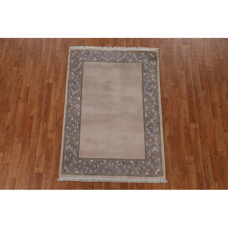Tapis népalais oriental en laine noué à la main 3 pi 6 po x 5 pi