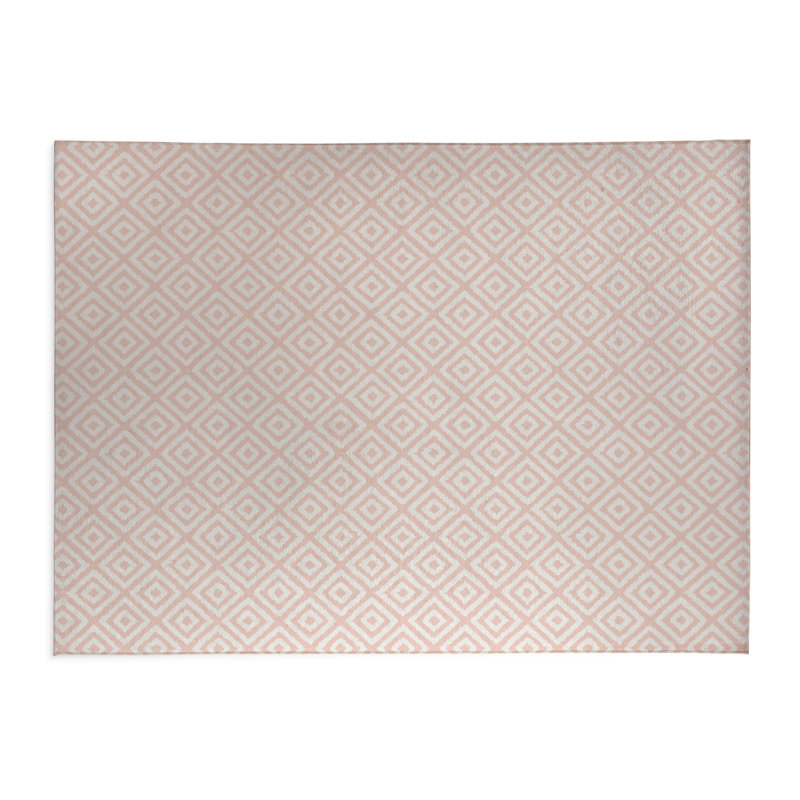 Tapis de cuisine léger antidérapant Ikat Grunge, Rose, Rectangulaire 2 pi x 3 pi, Ikat Grunge