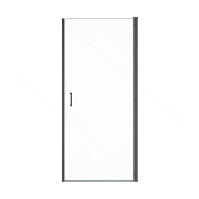 Porte de douche pivotante semi-cadrée 30 po x H 72 po avec verre trempé de 1 po d'épaisseur (6 mm)
