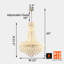 Lustre empire à intensité variable en cristal à 13 lumières Joffrey