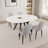 5 Pieces Dining Table Set, Expandable Dining Table With 4 Cushioned Dining Chairs