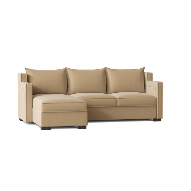 Parker Upholstered L-Shaped Sectional Left Hand Facing, Sachi Ricepaper, Mossy Gray
